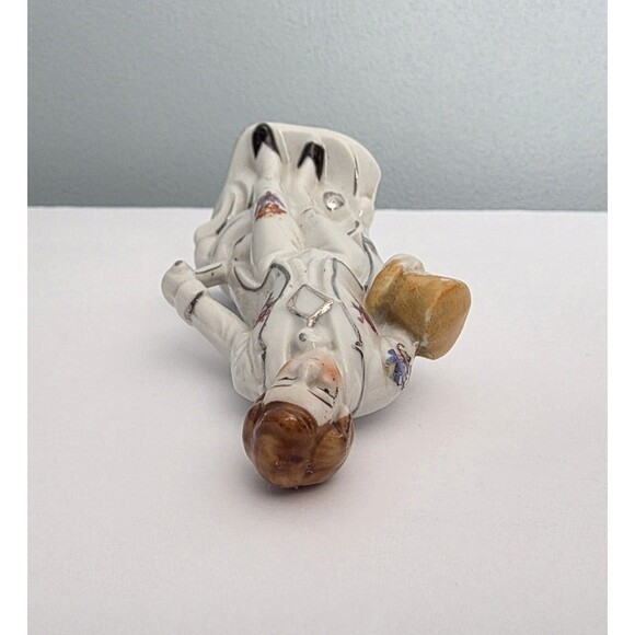 Antique Vintage Hand Painted Victorian Colonial Gentleman Made In Japan 5 Inches - Picture 5 of 10